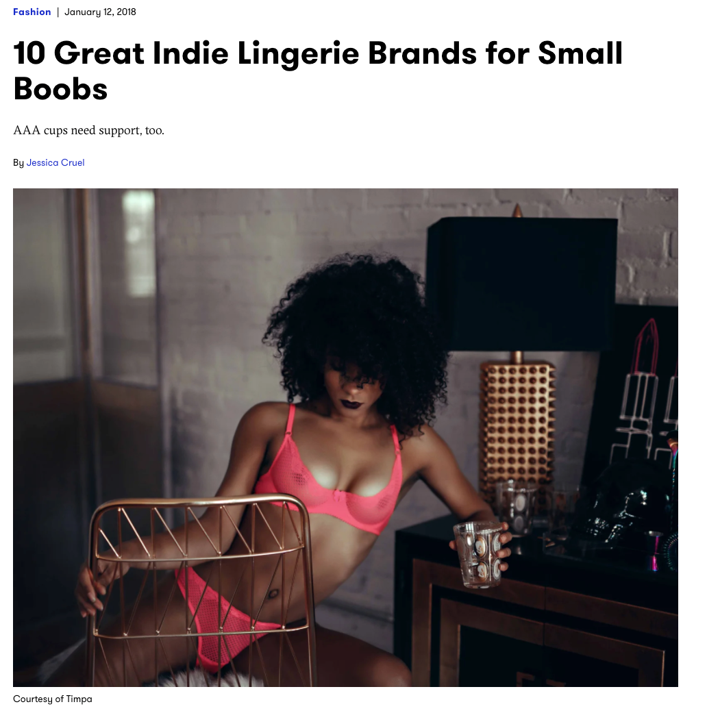 SELF - Great Indie Lingerie Brands for Small Boobs